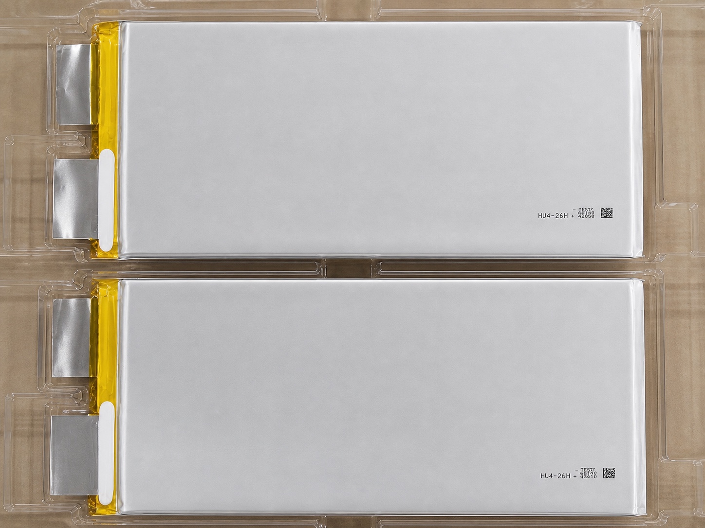 Two real large-format lithium pouch cells